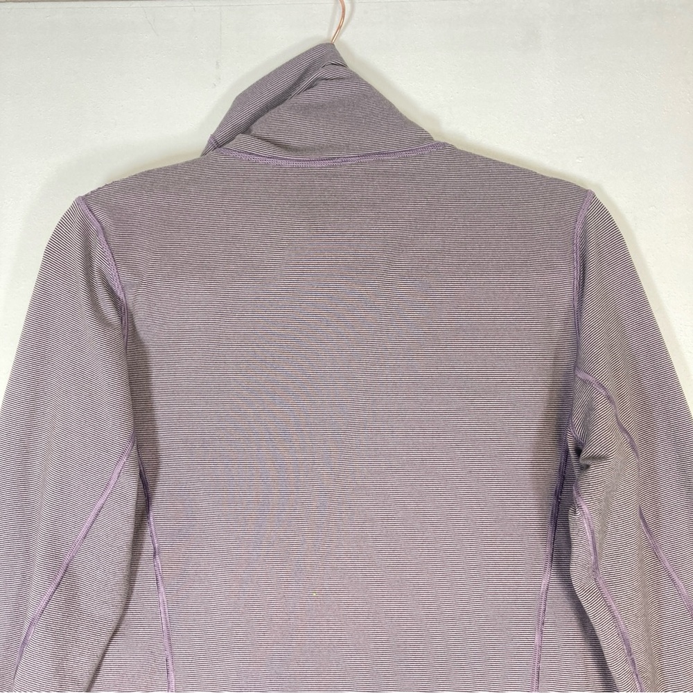 LULULEMON Size 10 Stride Jacket *Brushed in Lilac Heathered Coat Striped - Picture 9 of 15